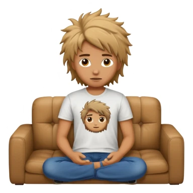 Couch potato on sofa sticker