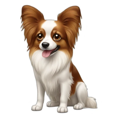 papillon dog sticker