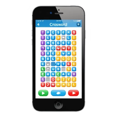 Crossword on smartphone display sticker