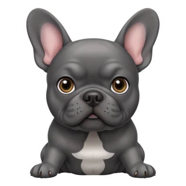dark grey french bulldog sticker