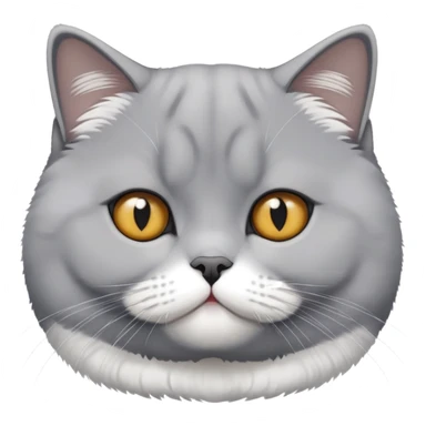 British shorthair grey and white cat sticker