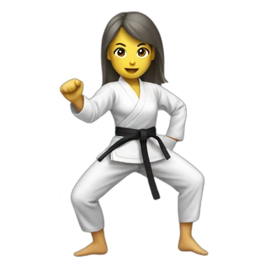 karate woman in grey pantyhose sticker