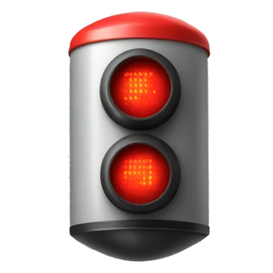 a red warning light like on a police car sticker