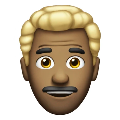 puppet evil man blonde comb over hair sticker