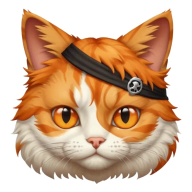 pirate cat with eye patch sticker