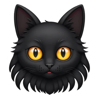 Black cat with wings and antennas  sticker