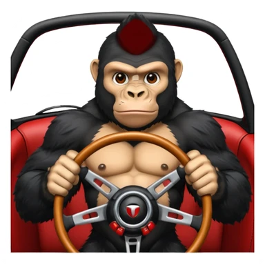 Gorilla in a coupe sticker