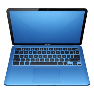 blue laptop or computer to rep an os sticker