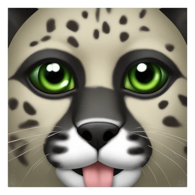 Pantera negra enfadada con ojos verdes sticker