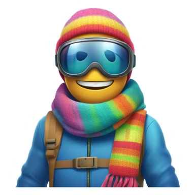 2-D whale on skis sticker