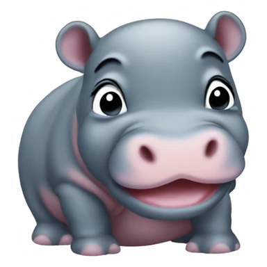 baby pygmy hippo sticker