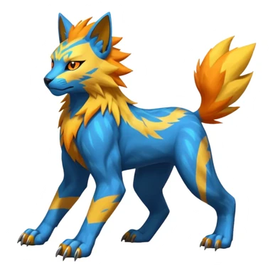 Electrike-Manectric-Luxray-Bobcat-Fakémon-fusion-animal-creature, full body  sticker