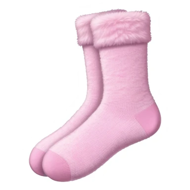 light pink fuzzy socks sticker