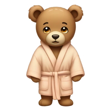 teddy bear with robe sticker