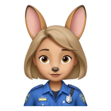judy hopps with police suit from zootopia, pixar sticker