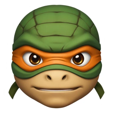generate the face of a ninja turtle
Without showing teeth
It can't be green
maybe with a Nina mask instead of those stripes sticker