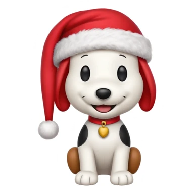 Snoopy wearing a Christmas hat  sticker