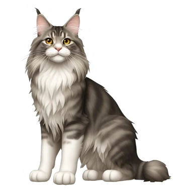 Maine Coon Cat Breed Full Body sticker