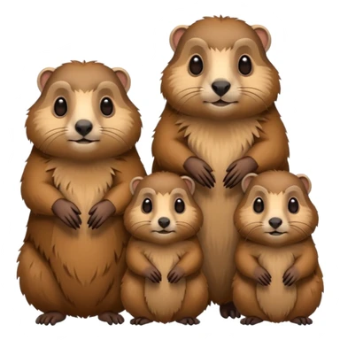 famille de marmotte sticker