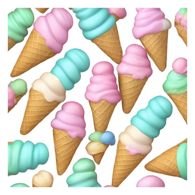 Heart ice cream sticker