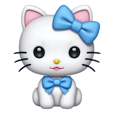 Hello kitty con un moño azul muy cute sticker