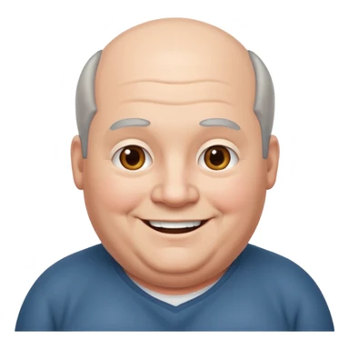 obése avec des cheveux gris calvitie sticker