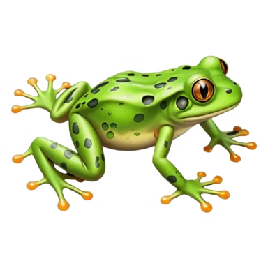 A frog walking on the asphalt sticker