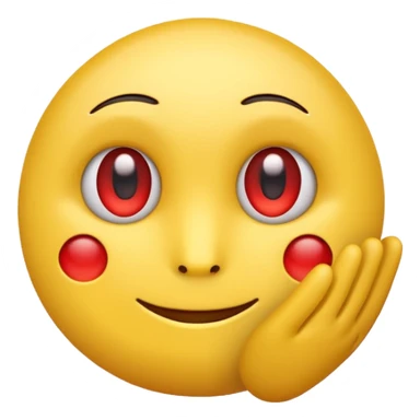 crate a yello emoji folding its arms with red eyes sticker