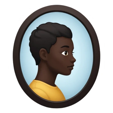 silhouette looking into a mirror sticker