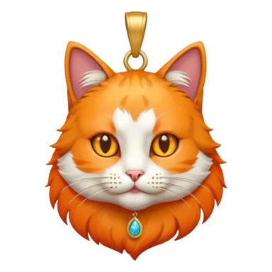 cat wearing a pendant sticker