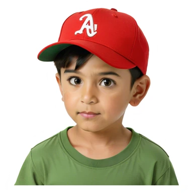 portrait of boy in green shirt sticker