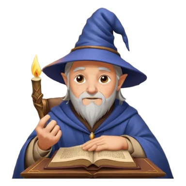"Thinking face emoji  as a thoughtful wizard in Hogwarts library, scratching head with quill, surrounded by floating books and candles, detailed digital art in Harry Potter style, puzzled expression, magical atmosphere."
 sticker