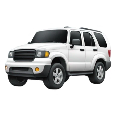 Clean white SUV sticker