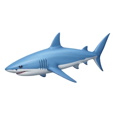 Tralalero Tralala. It has the appearance of a blue shark, with elongated side fins that create legs. On its three feet, it wears blue Nike shoes. sticker