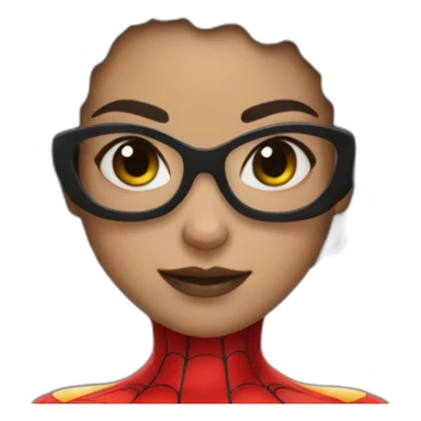 spider-woman, black afro hair sticker