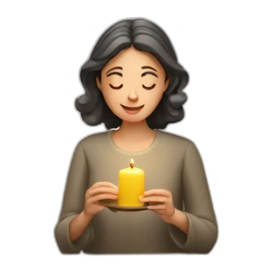 Jewish woman lighting 2 candles sticker