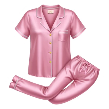 Light pink silk pyjamas set sticker