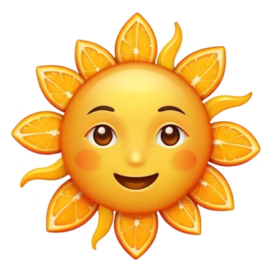 Cute Nostalgic Sunshine with oranges, reds, and yellow colors.  sticker