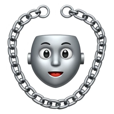 chain choking on the neck sticker