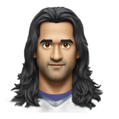 Ms dhoni long hair sticker