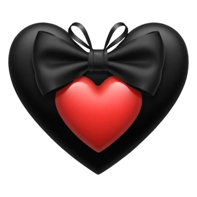 heart with a velvet bow, goth sticker