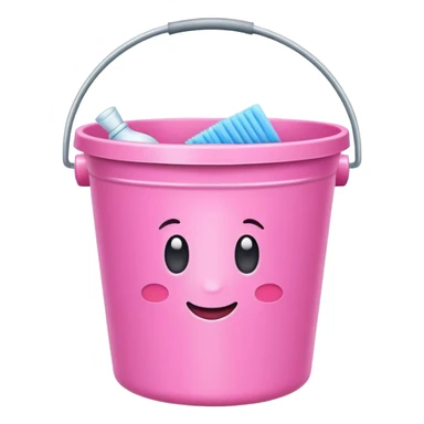 Cleaning supplies pink bucket sticker