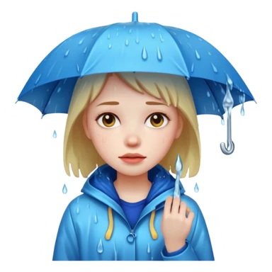 Uborka eső rá esik a lányra sticker