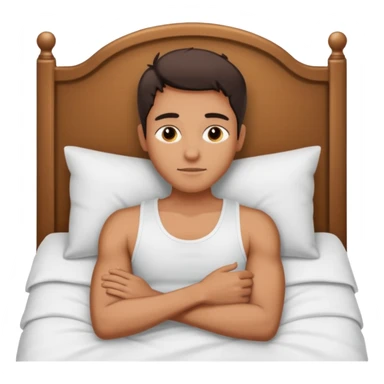 Masculine woman spooning in bed sticker