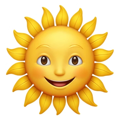 smiling sun, simple, cheerful sticker