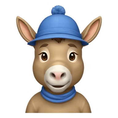 donkey with blue hat sticker