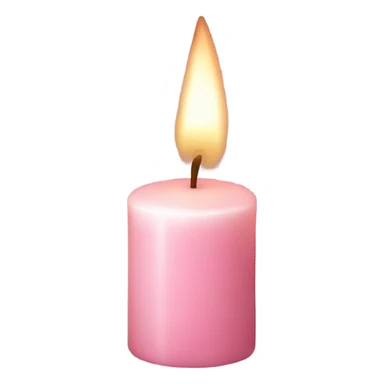Aesthetic light pink candle  sticker