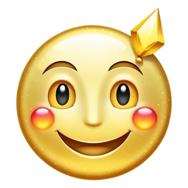 sparkling sign with a wink symbol, no face sticker