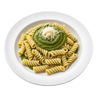 Fusilli pesto pasta sticker