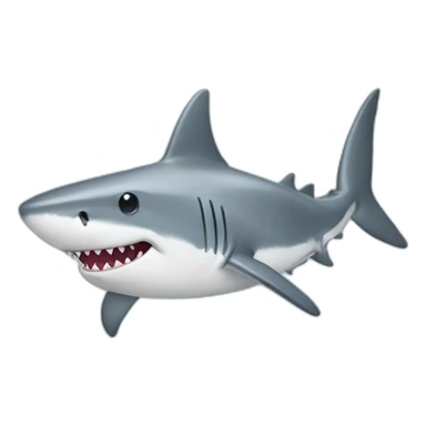 Shark with a white sweater  sticker